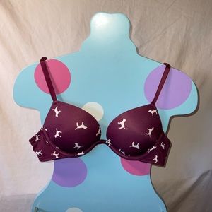 Maroon Victoria’s Secret push-up bra